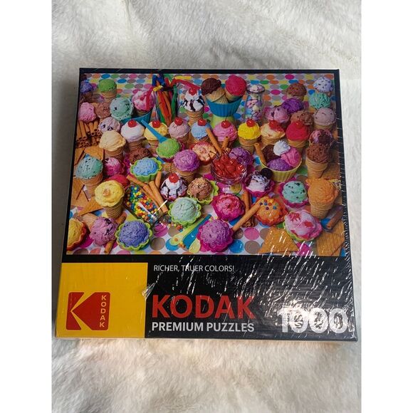 Kodak Premium Puzzles Variety of Colorful Ice Cream 1000 Piece Jigsaw Puzzle - Picture 1 of 4